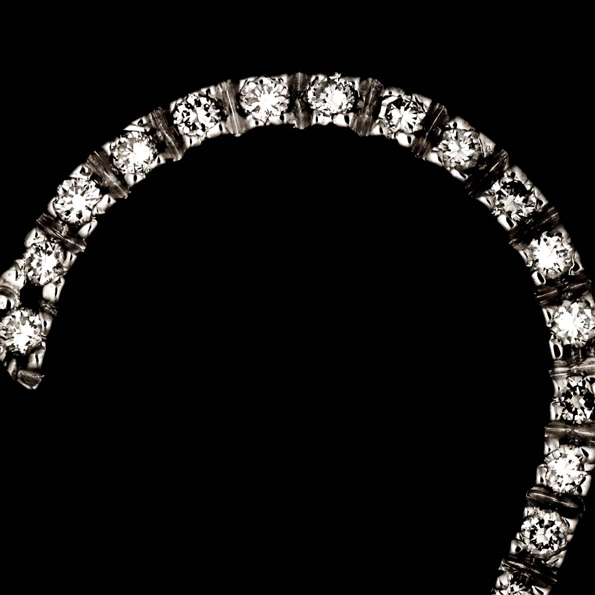 Heart Motif Diamond 0.15ct Necklace 18K White Gold 750