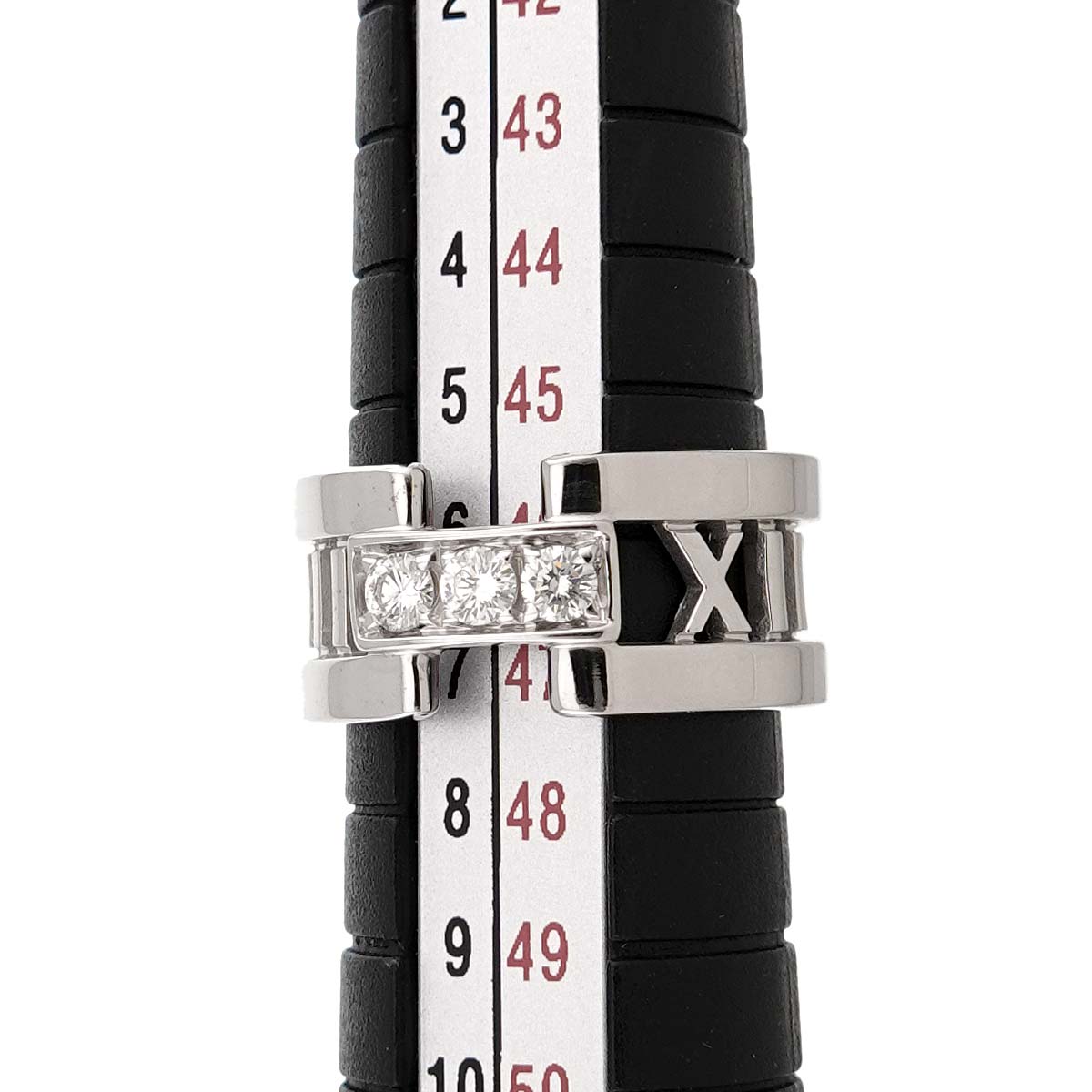 Atlas Diamond Ring 18K White Gold 750 size3.75-4(US)