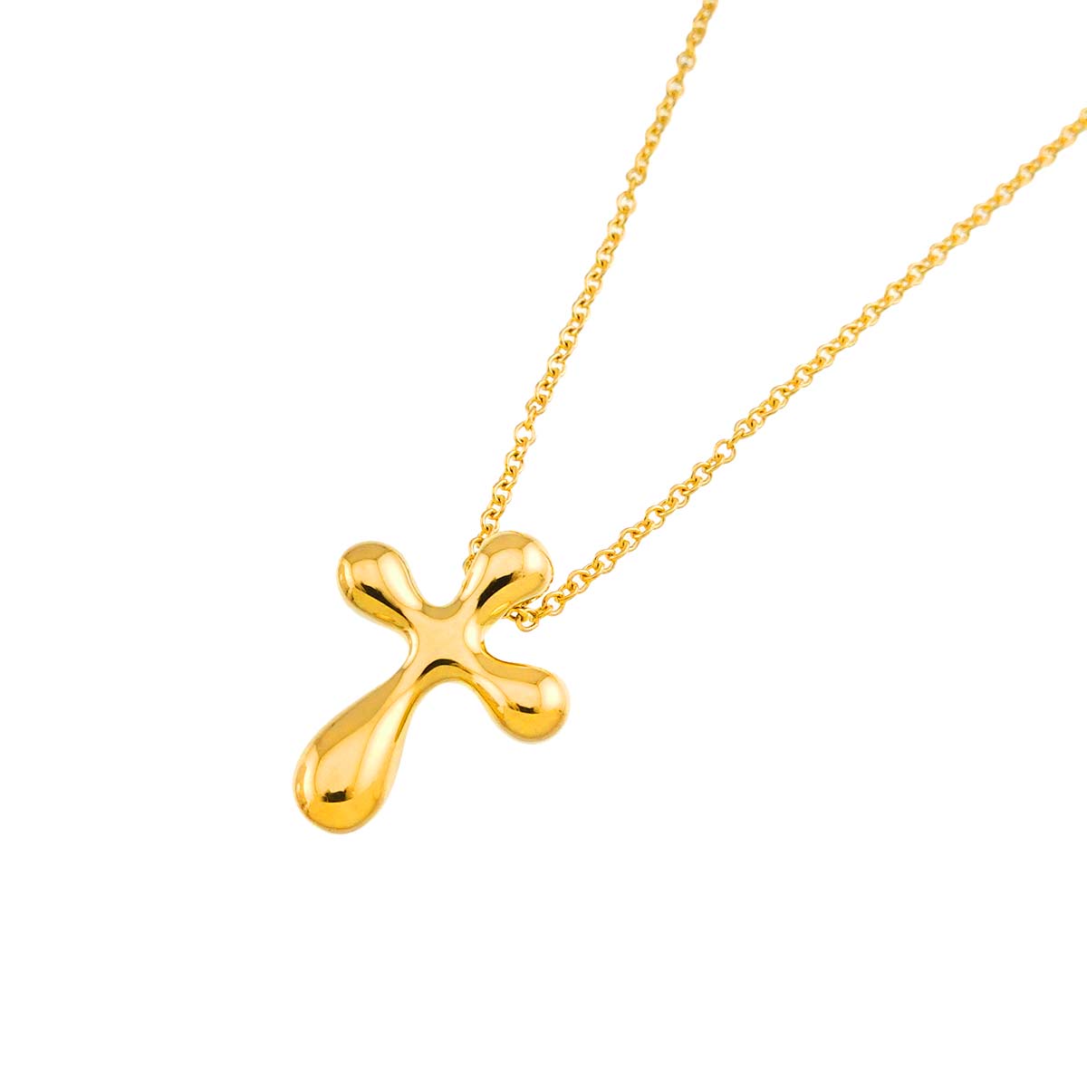 Small Cross Necklace 18K Yellow Gold 750