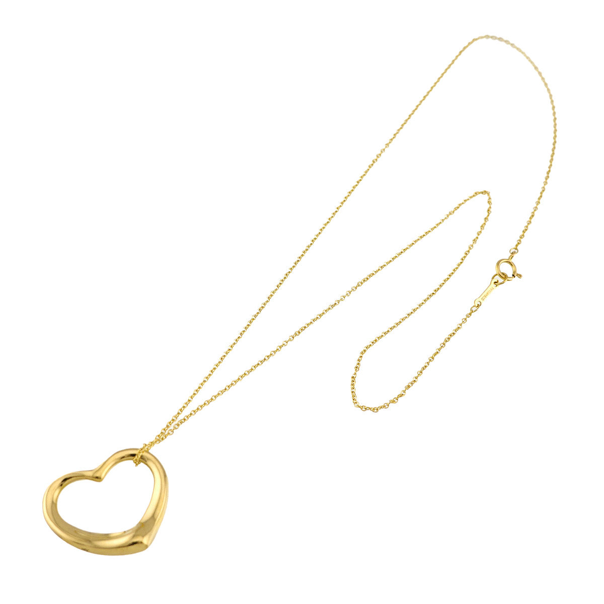 Open Heart Necklace 18K Yellow Gold 750
