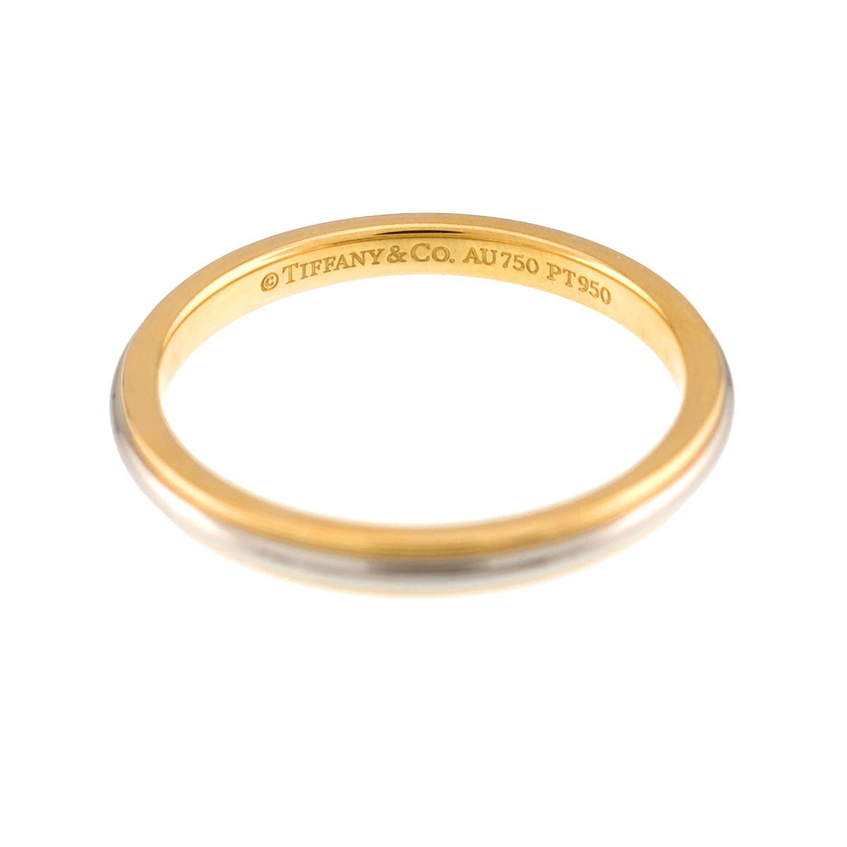 Lucida Band Ring 18K 750 YG Platinum Size3.75-4(US)