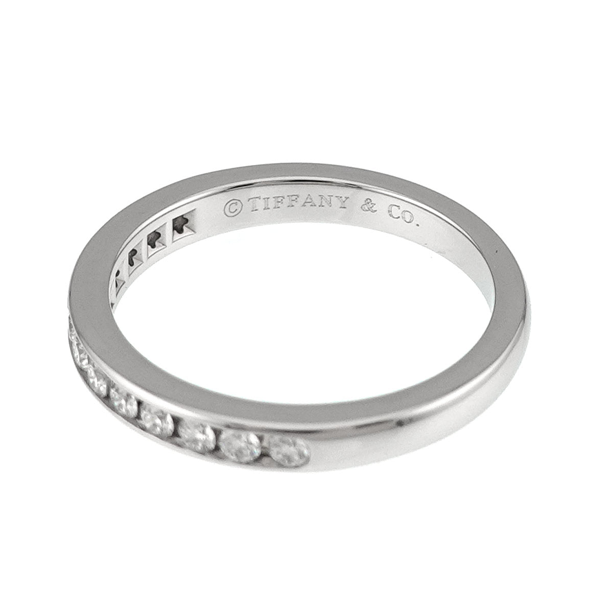 Half Diamond Ring Pt Platinum Size4-4.5(US)