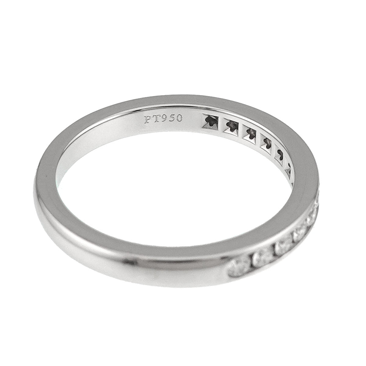Half Diamond Ring Pt Platinum Size4-4.5(US)