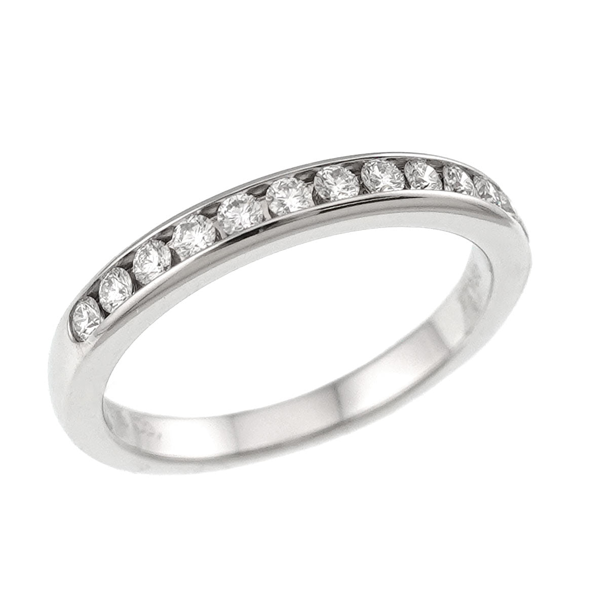 Half Diamond Ring Pt Platinum Size4-4.5(US)