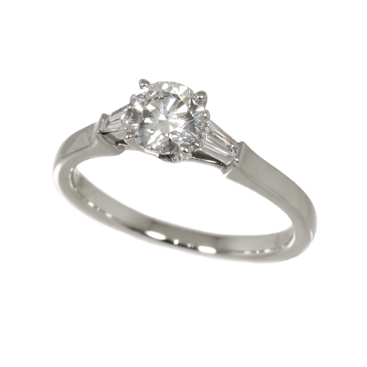 Diamond 0.51ct H/VS1/3EX Ring Pt Platinum Size4.5(US)