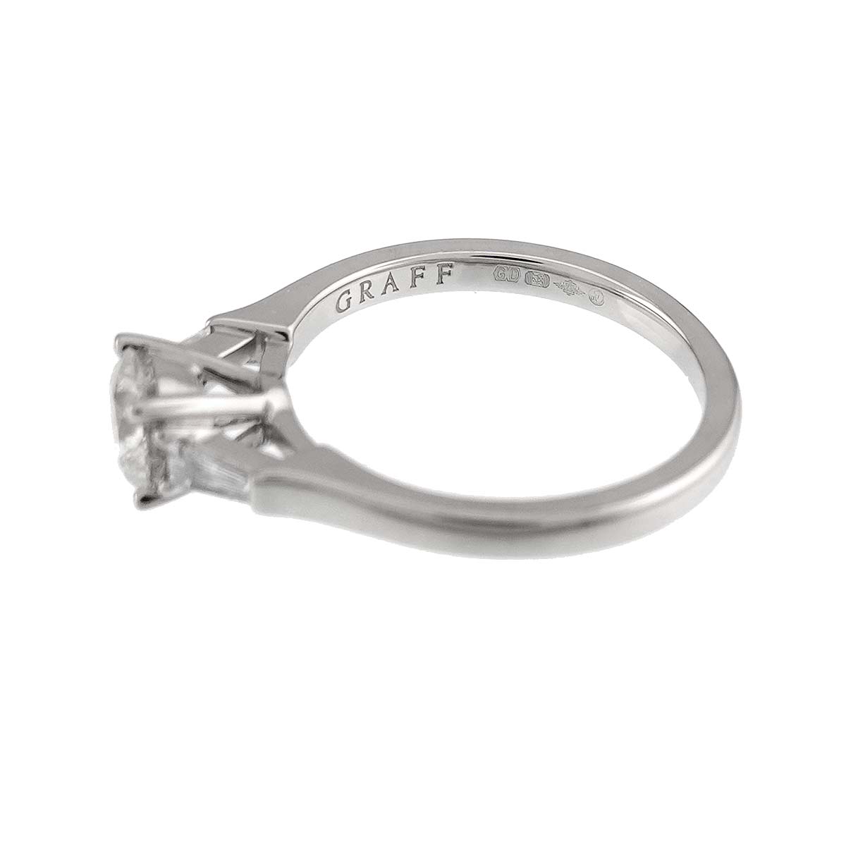 Diamond 0.51ct H/VS1/3EX Ring Pt Platinum Size4.5(US)