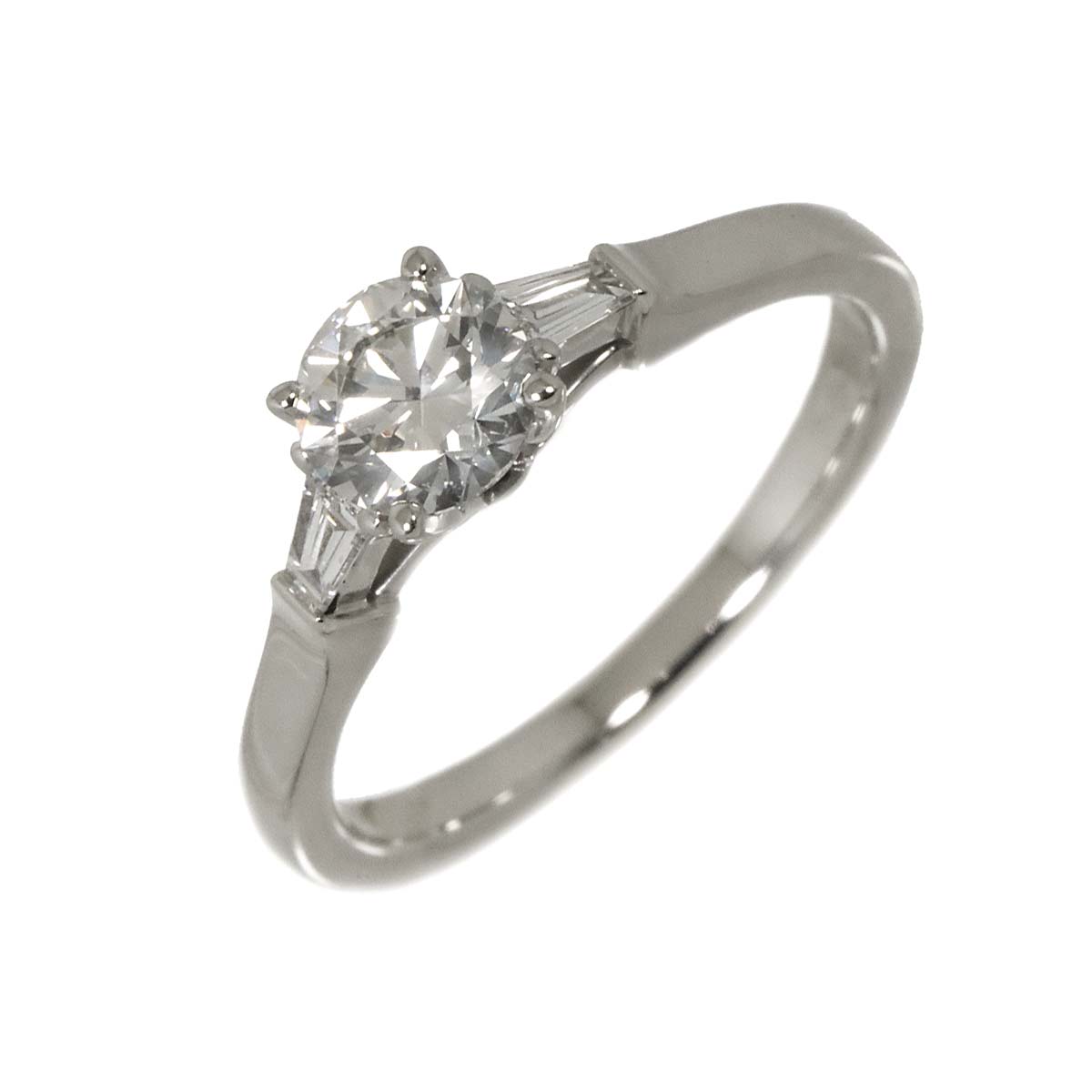 Diamond 0.51ct H/VS1/3EX Ring Pt Platinum Size4.5(US)