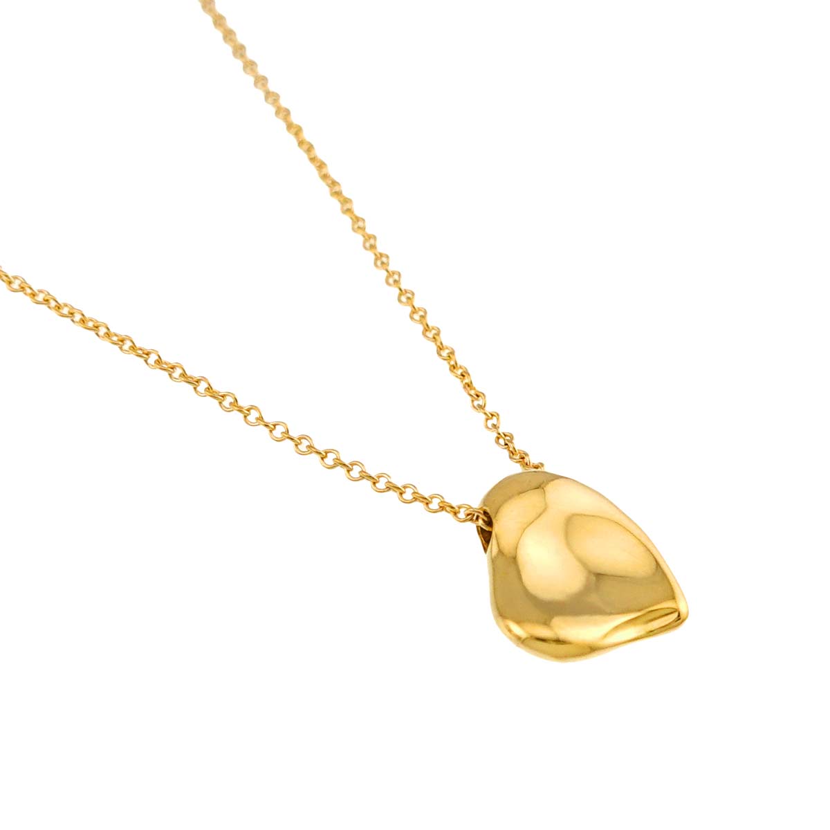 Full Heart Necklace 18K Yellow Gold 750