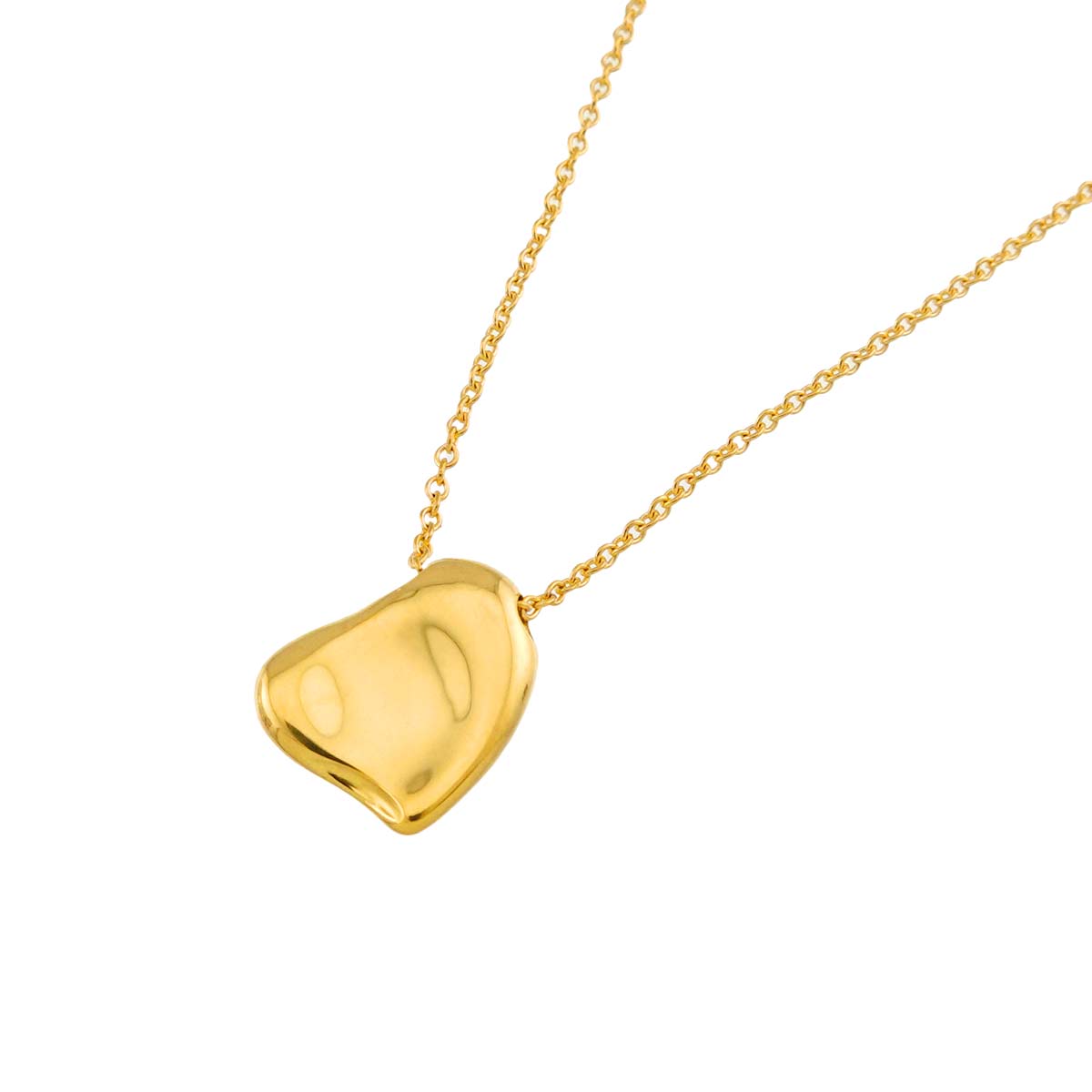 Full Heart Necklace 18K Yellow Gold 750