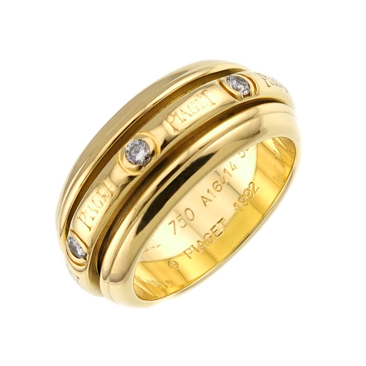 Possession Diamond Ring 18K Yellow Gold 750 size55 7.25(US)