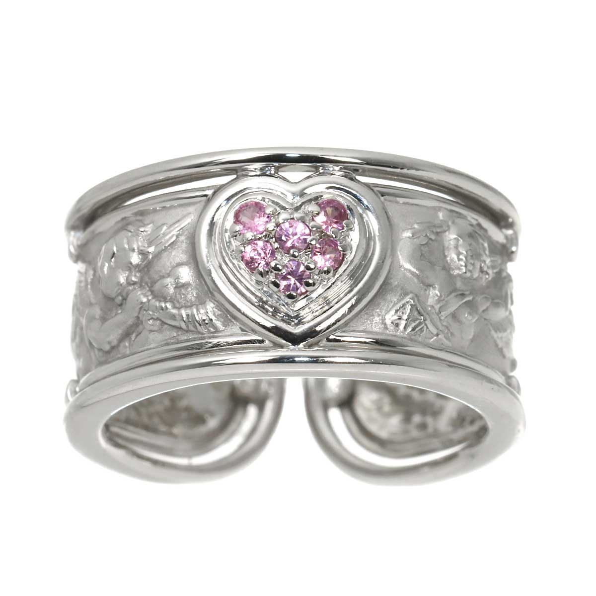 Sapphire Ring K18 WG 750 Size6.75(US)