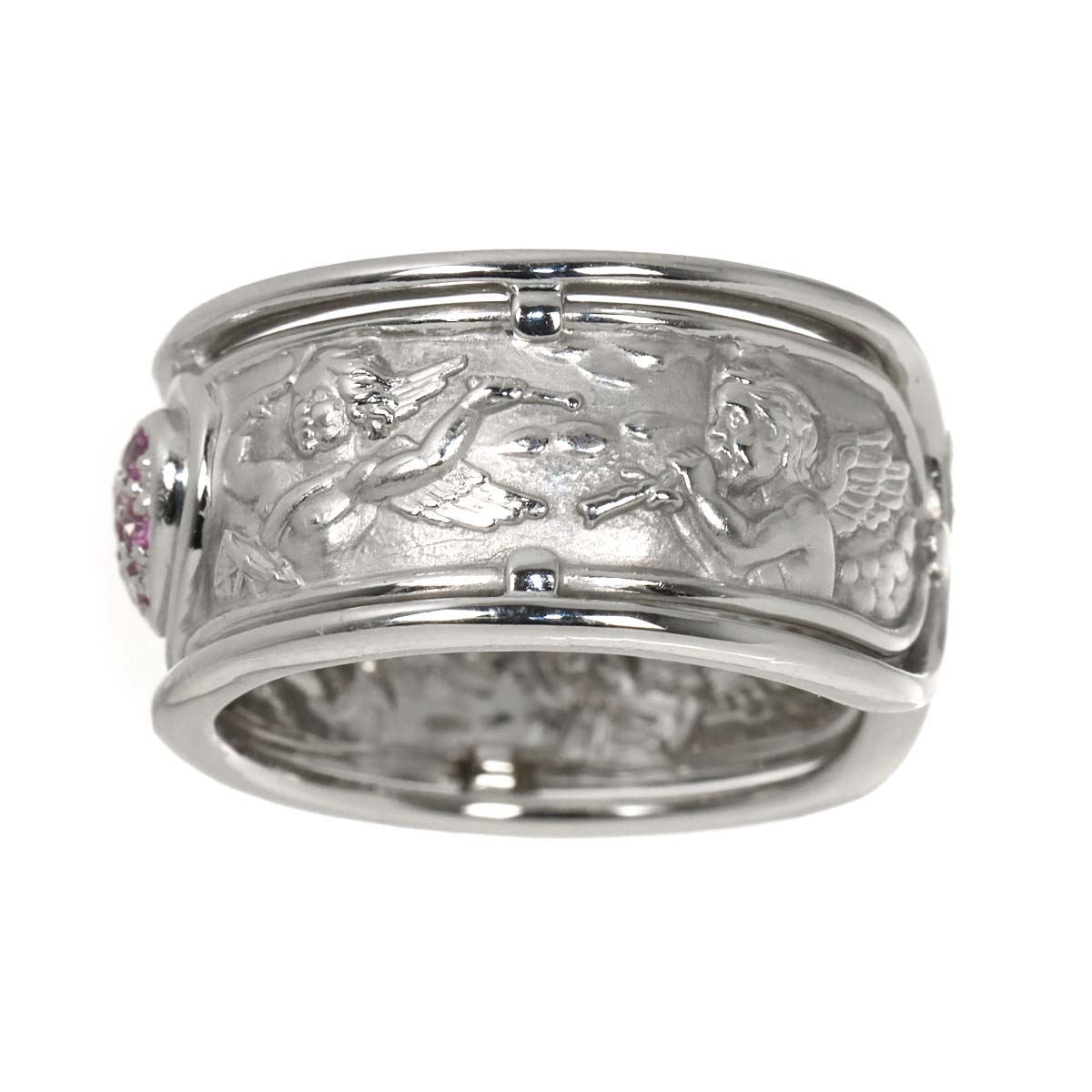 Sapphire Ring K18 WG 750 Size6.75(US)
