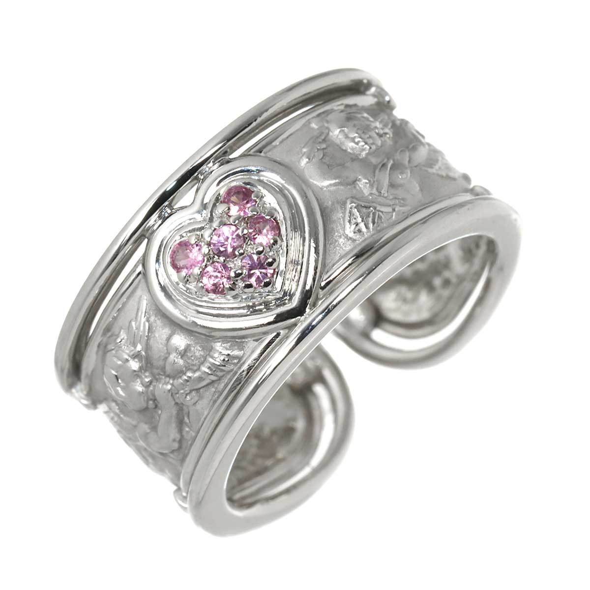 Sapphire Ring K18 WG 750 Size6.75(US)