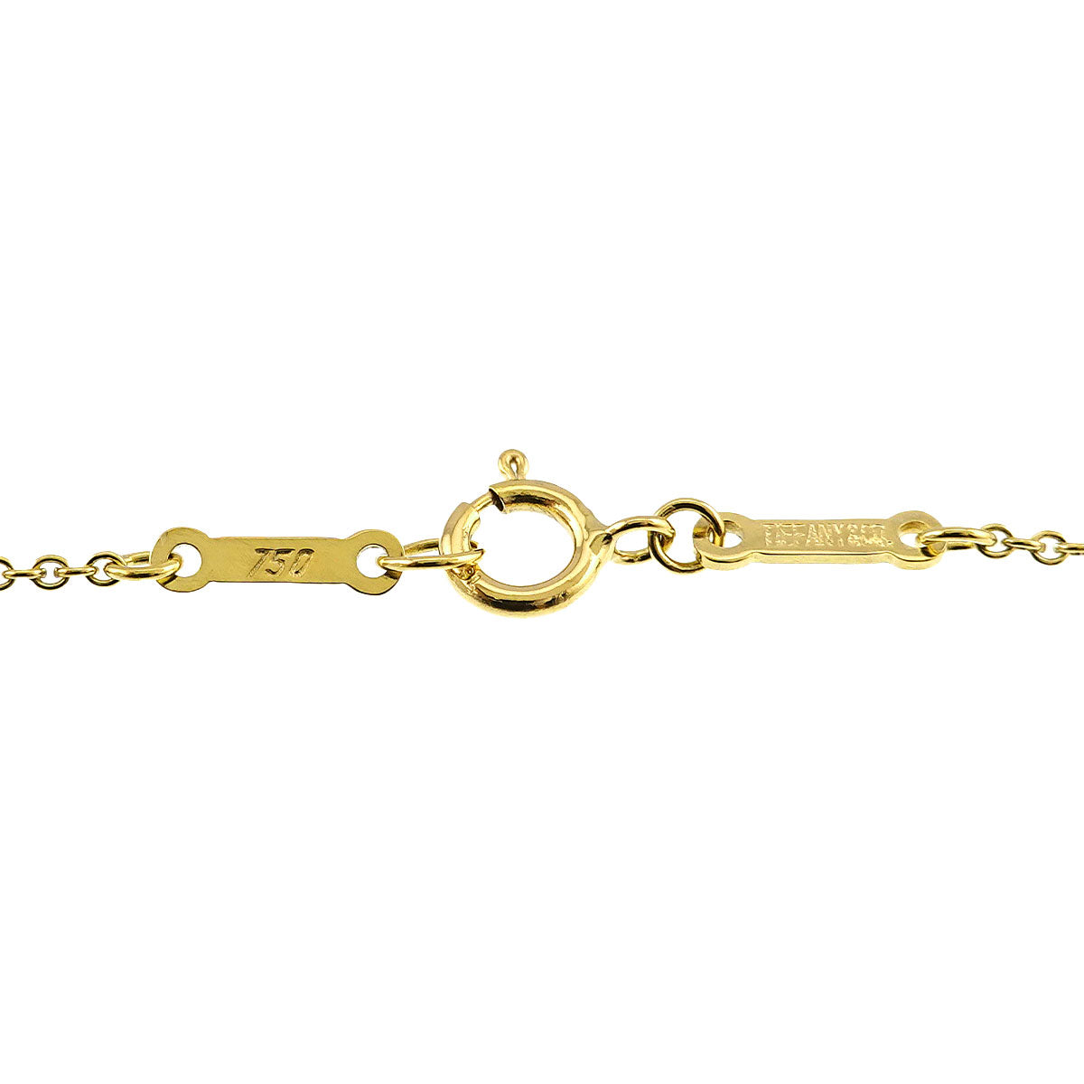 Open Heart Diamond Necklace 18K Yellow Gold 750