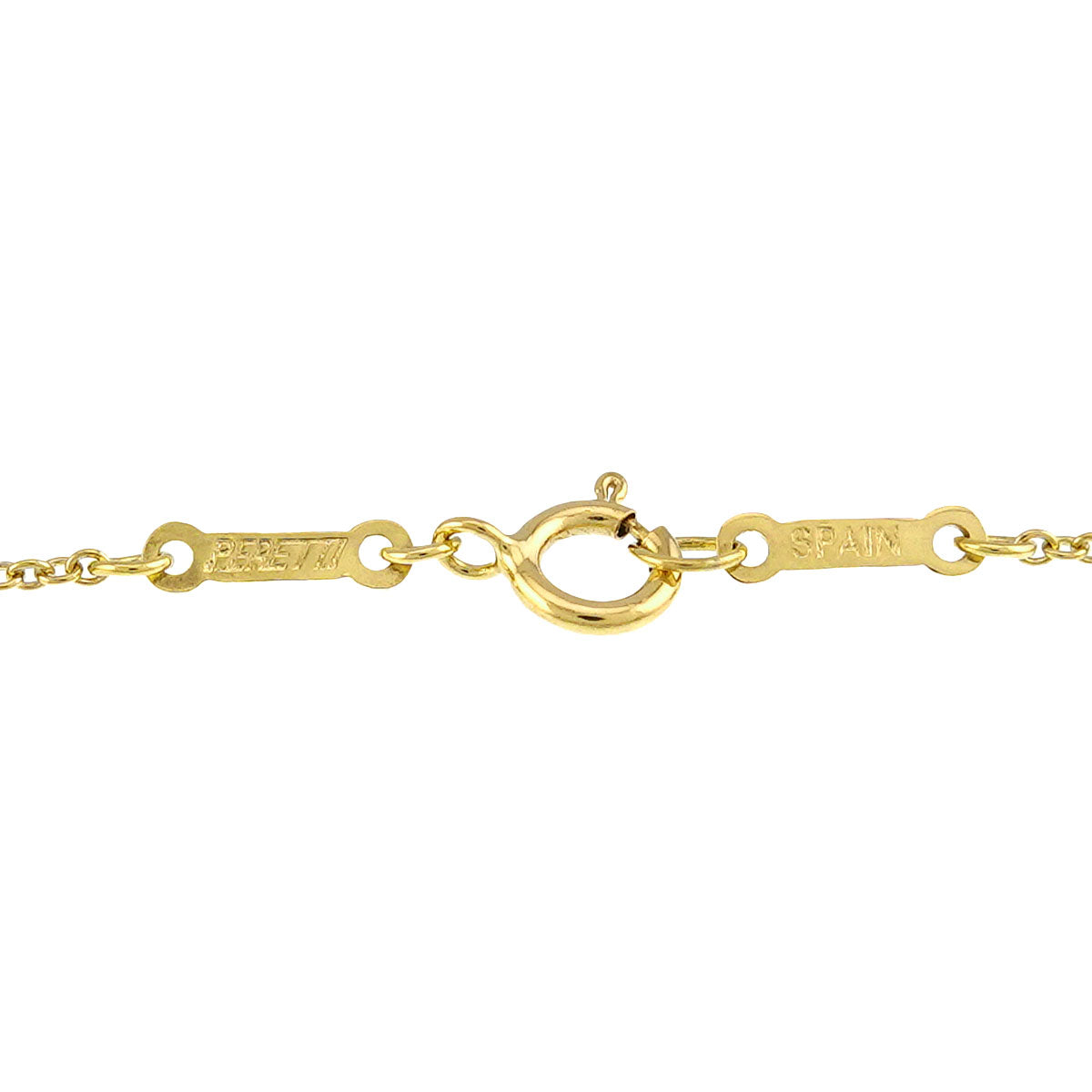 Open Heart Diamond Necklace 18K Yellow Gold 750