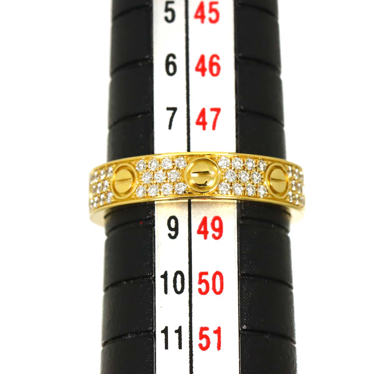 Love Ring SM Pave Diamond 18K YG 750 size48 Size4.5(US)