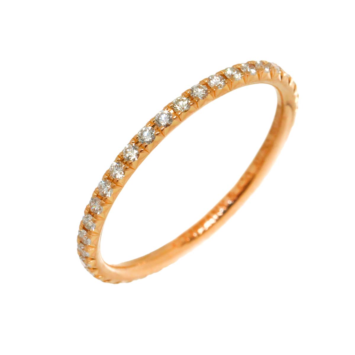 Metro Diamond Ring 18K PG 750 Size3.75-4(US)