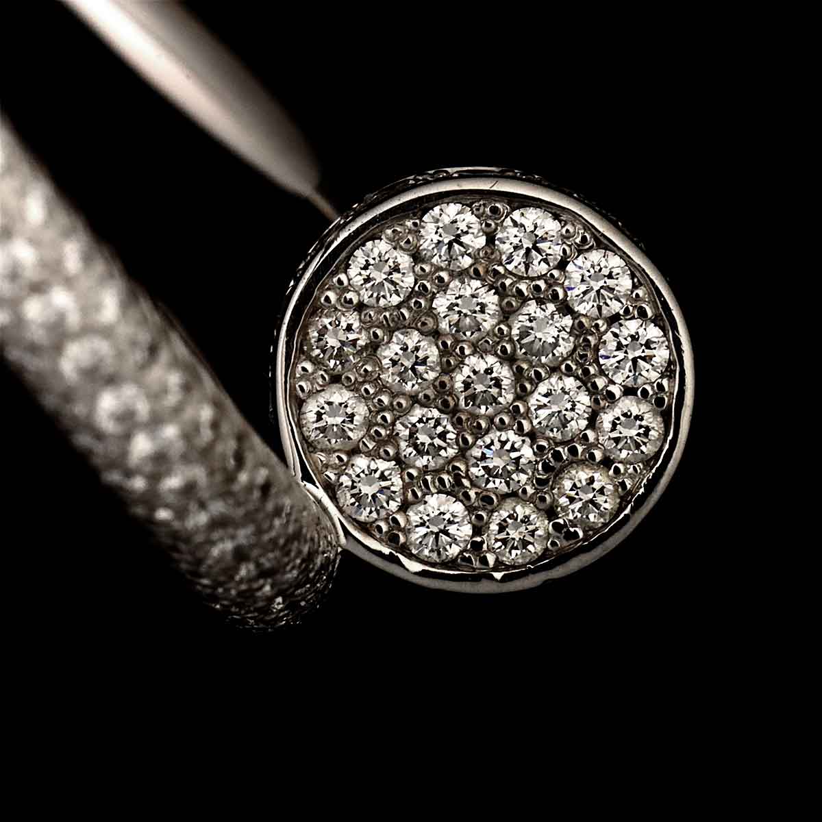 JUSTE UN CLOU Classic Diamond Ring 18K WG 750 Size60 9.5(US)