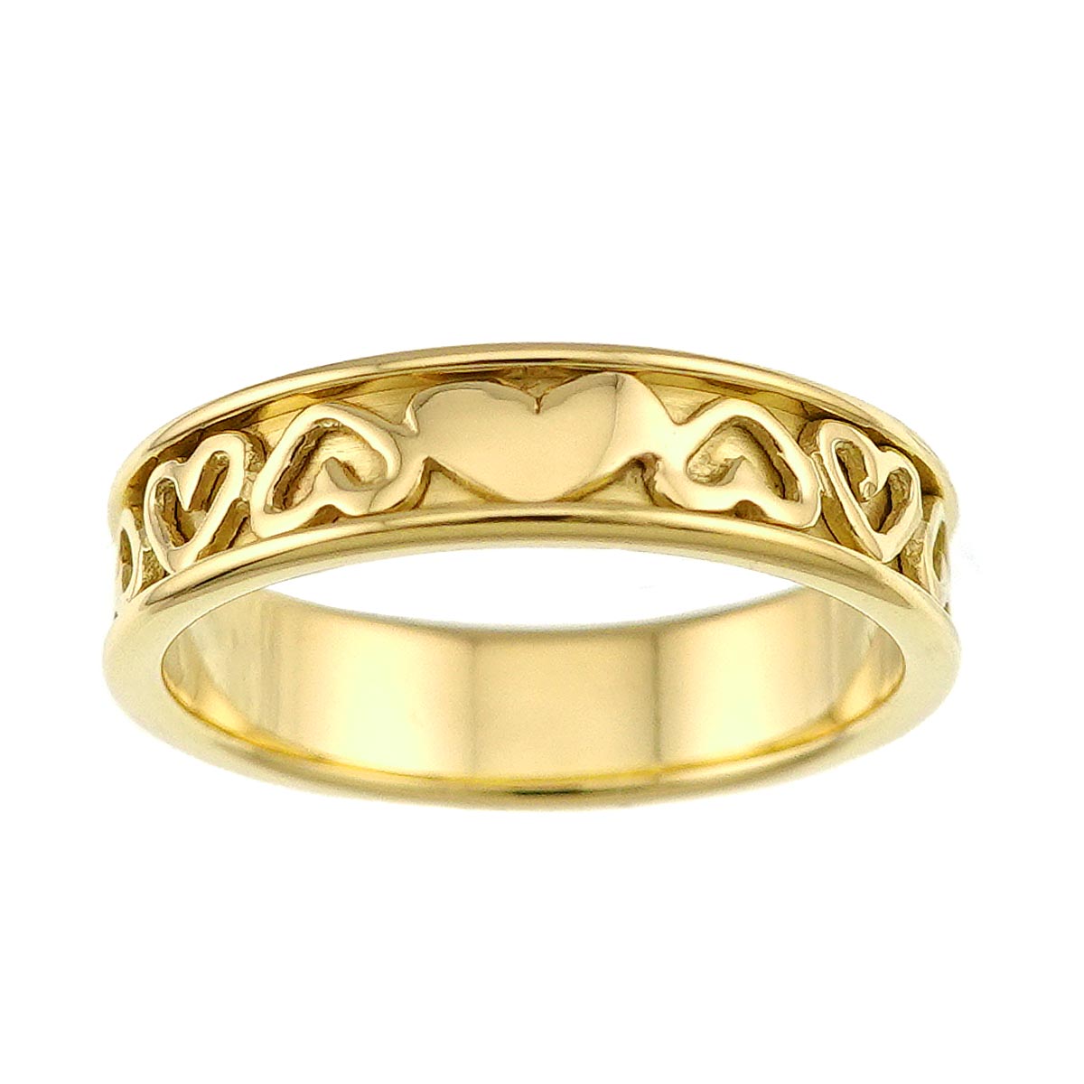 Cutout heart Ring 18K YG 750 Size5.25(US)