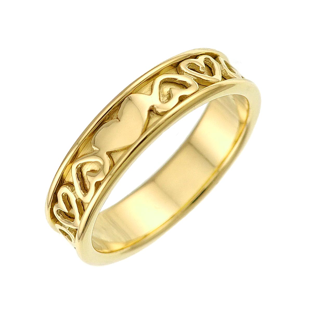 Cutout heart Ring 18K YG 750 Size5.25(US)