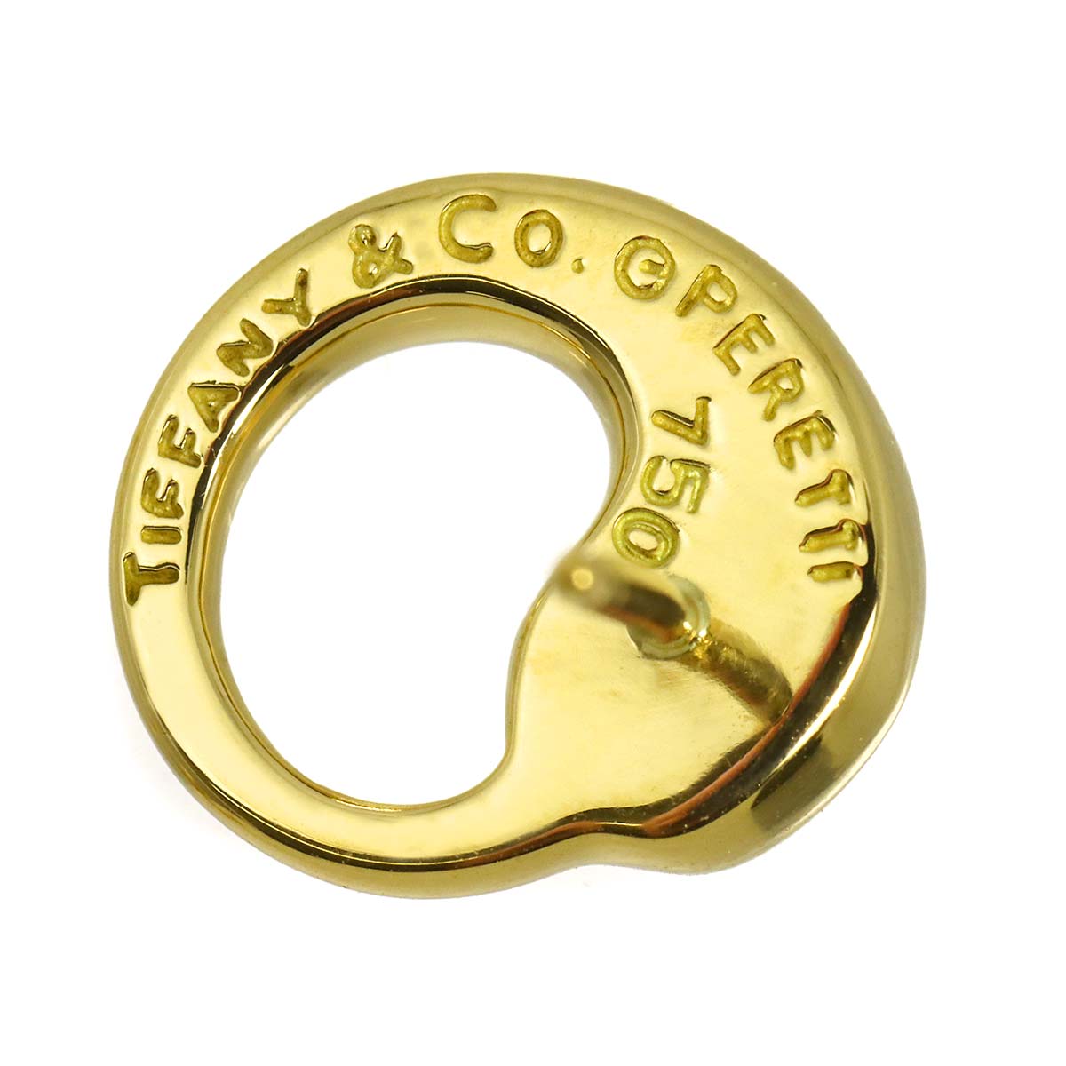 Eternal Circle Earrings Pierced 18K Yellow Gold 750