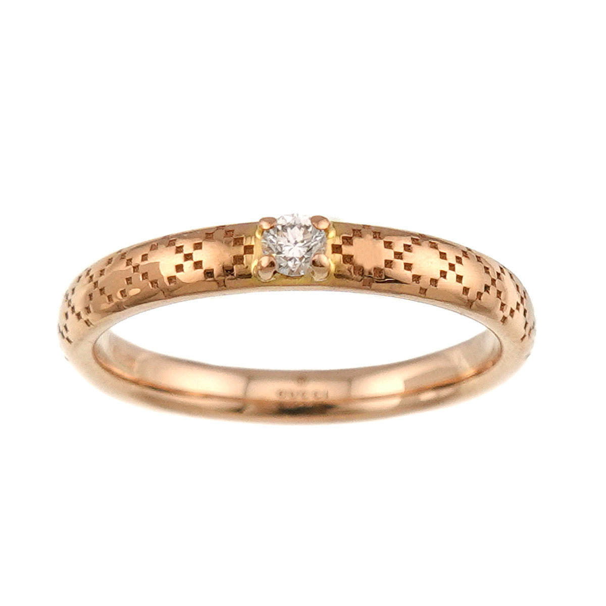Diamantissima Diamond Ring 18K Pink Gold 750 size8 4.5(US)
