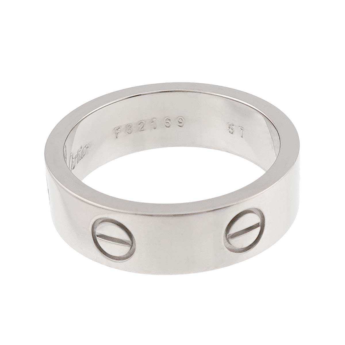 Love Ring 18K White Gold 750 size57 7.5(US)