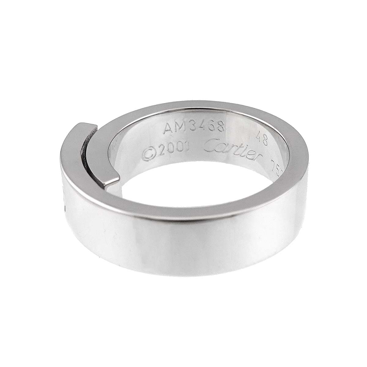 Anniversary Diamond 1P Ring 18K WG 750 size48 4-4.5(US)