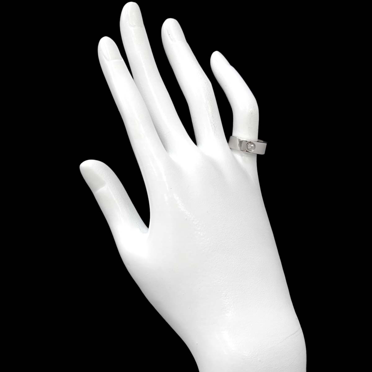 Anniversary Diamond 1P Ring 18K WG 750 size48 4-4.5(US)