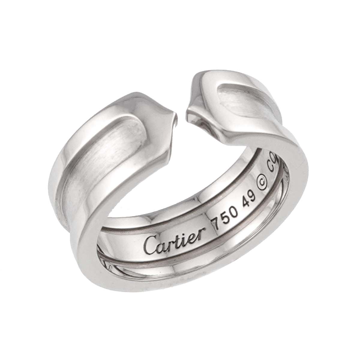 C2 SM Ring 18K WG 750 Size49 4.75-5(US)