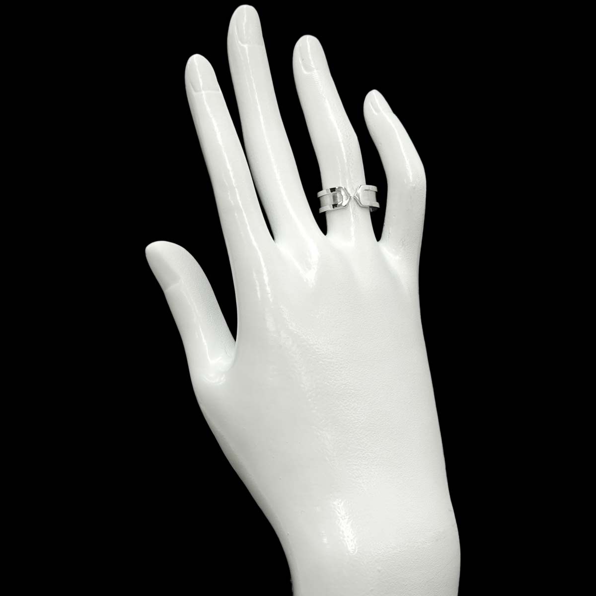 C2 SM Ring 18K WG 750 Size49 4.75-5(US)