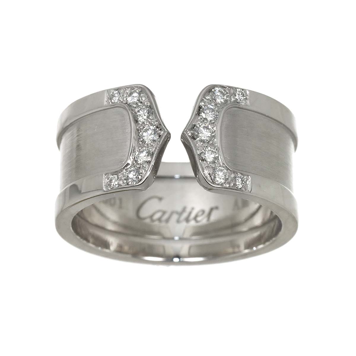 C2 LM Diamond Ring 18K WG 750 Size57 7.5(US)