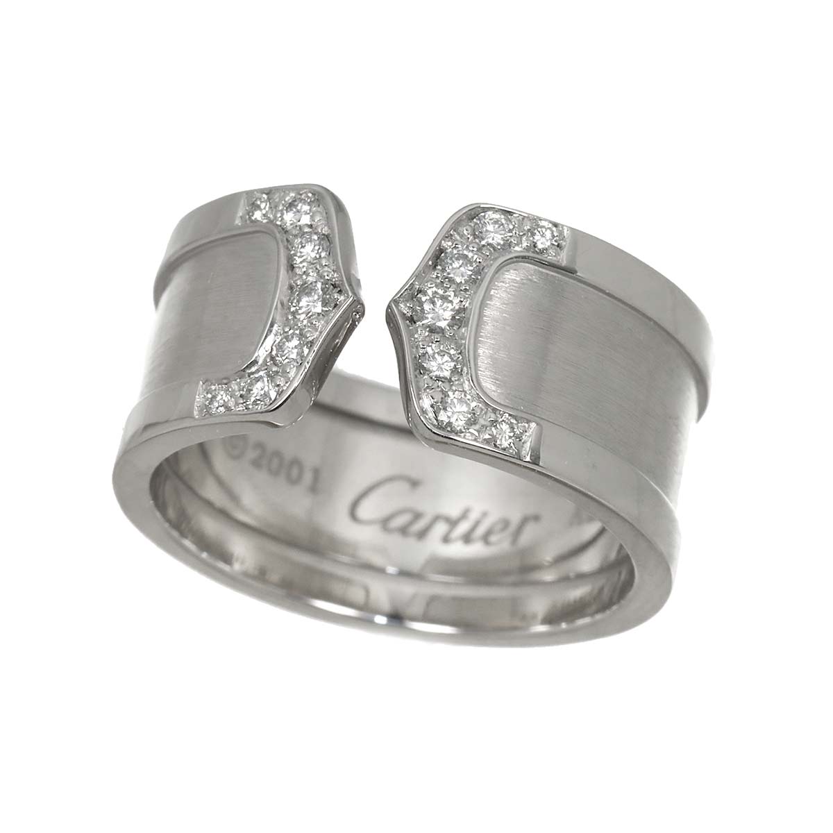 C2 LM Diamond Ring 18K WG 750 Size57 7.5(US)