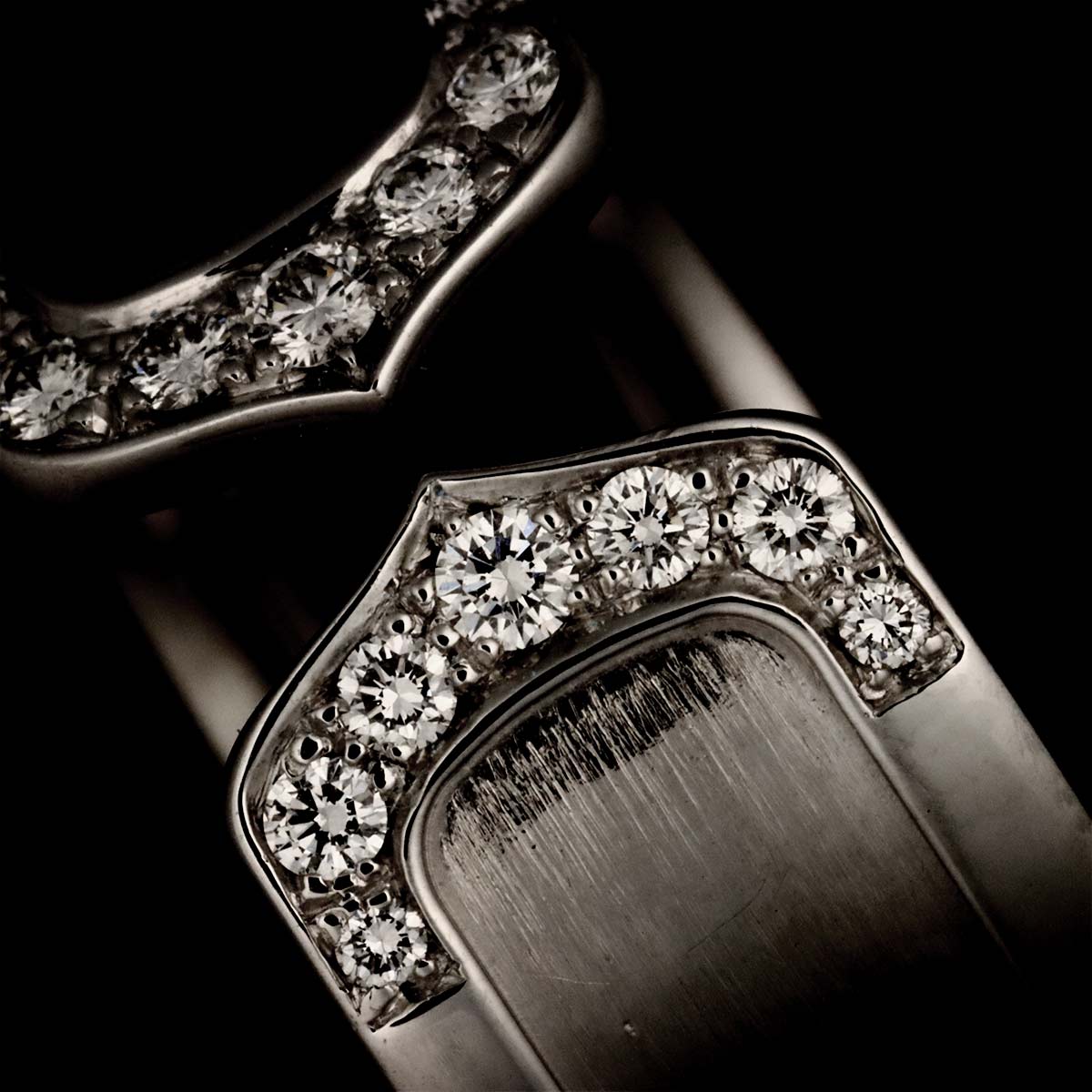 C2 LM Diamond Ring 18K WG 750 Size57 7.5(US)