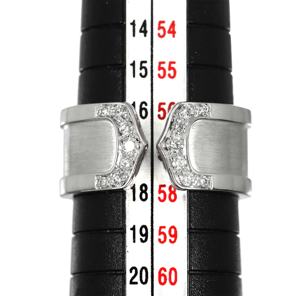 C2 LM Diamond Ring 18K WG 750 Size57 7.5(US)
