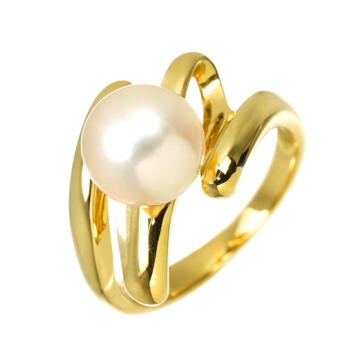 Akoya pearl 8.2mm Ring 18K YG 750 5-5.25(US)