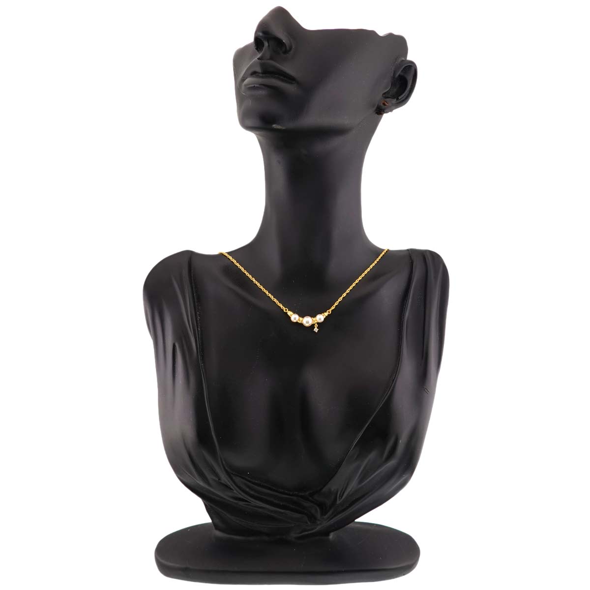 Akoya Pearl 5.9-4.8mm Diamond 0.03ct Necklace 18K YG 750