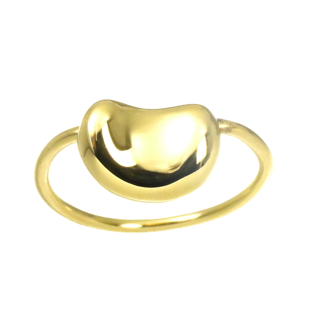 Bean Ring 18K Yellow Gold 750 Size4.5-4.75(US)
