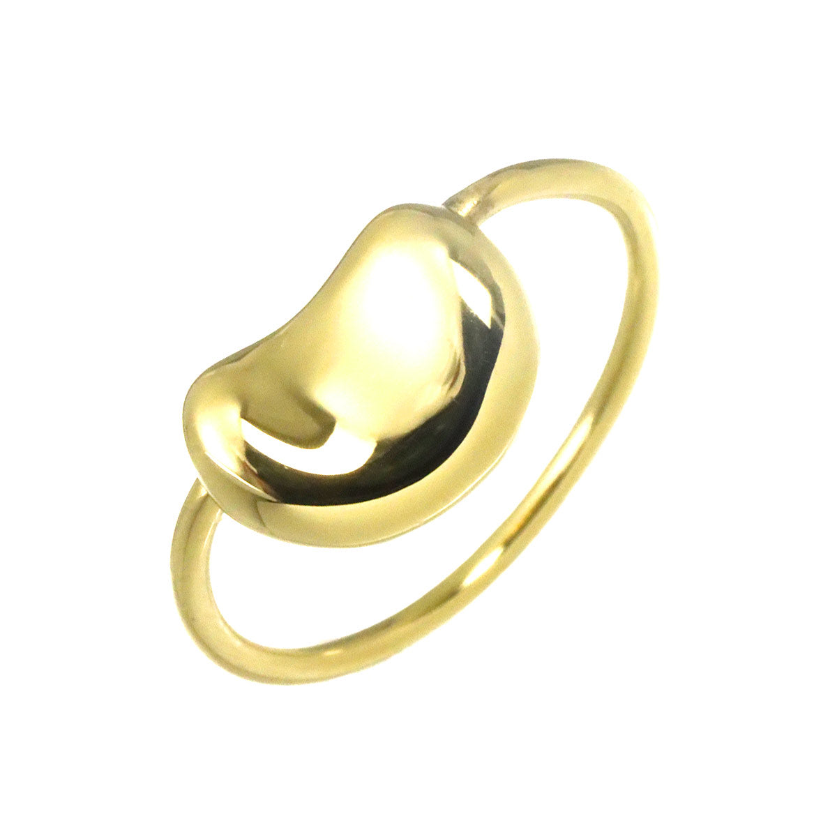 Bean Ring 18K Yellow Gold 750 Size4.5-4.75(US)
