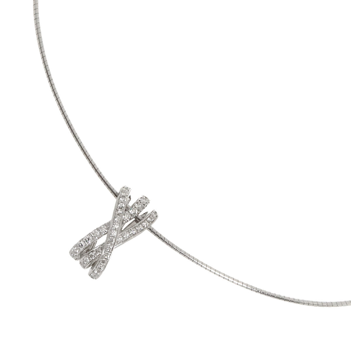 Diamond 0.66ct Necklace Pt 18K WG