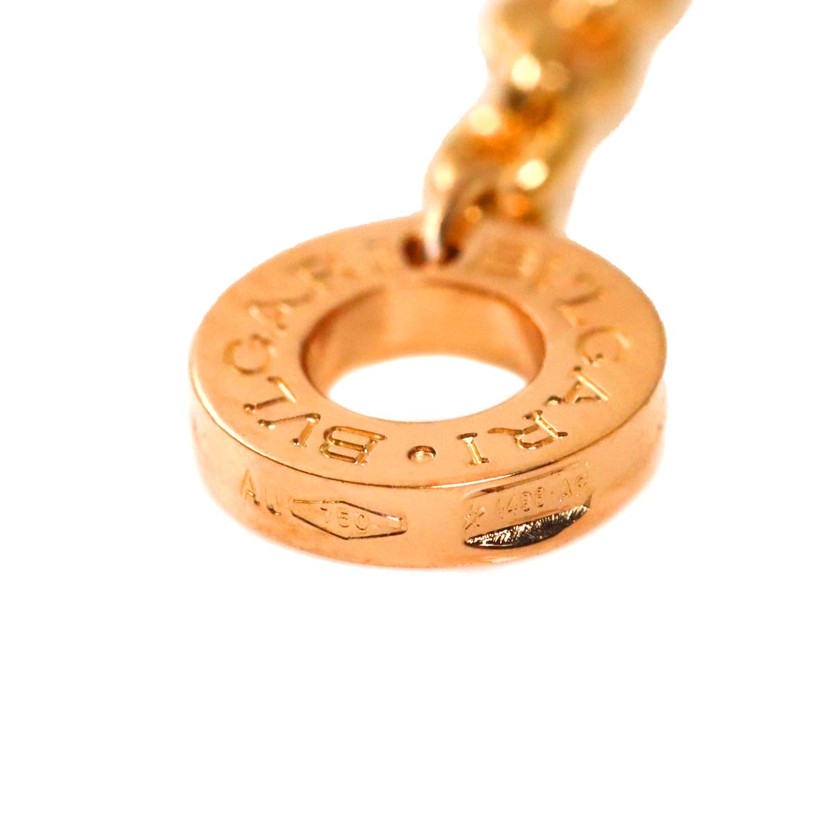 BVLGARIBVLGARI MOP Onyx Necklace 18K Pink Gold 750