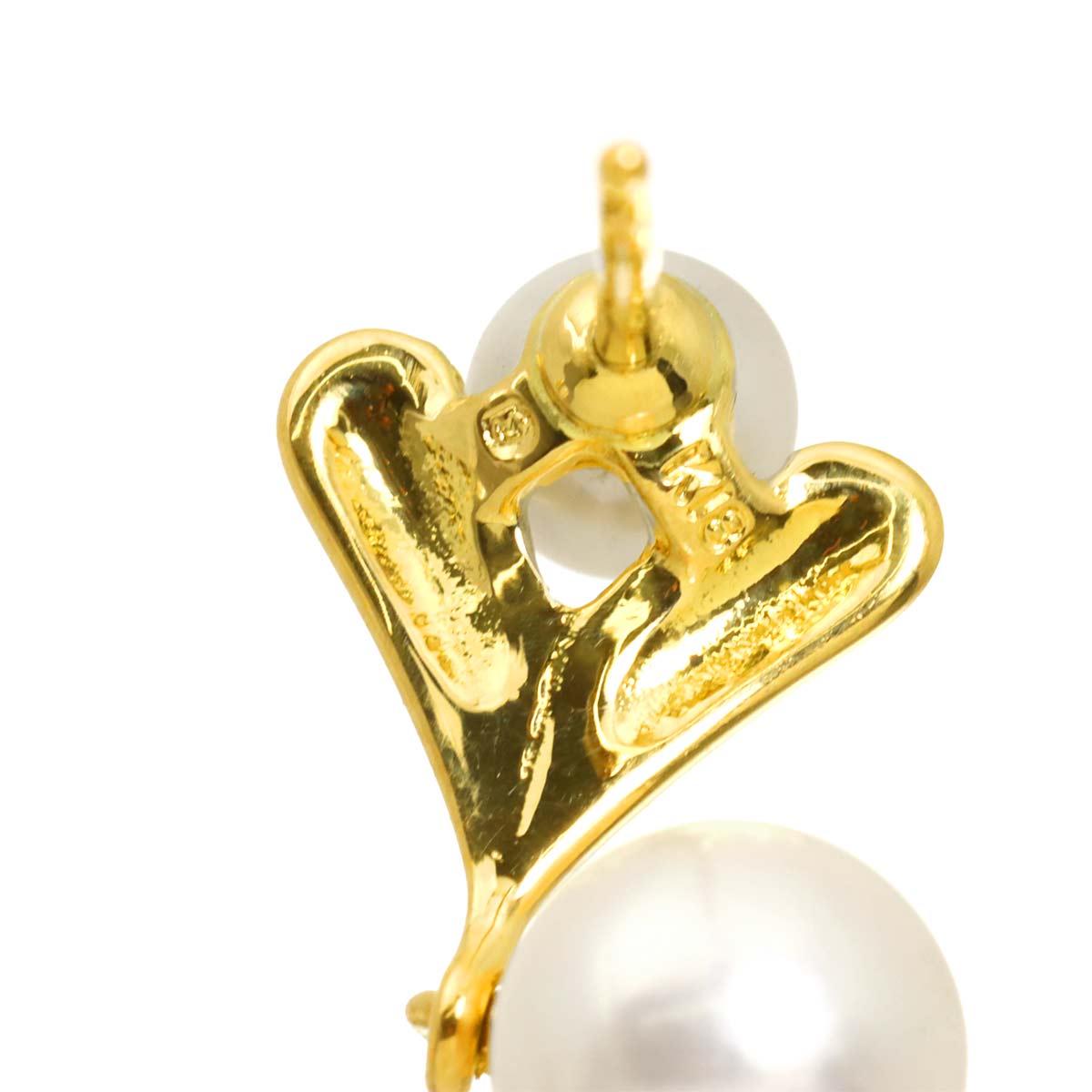 Akoya Pearl 6.2-4.5mm Earrings Pierced 18K YG 750