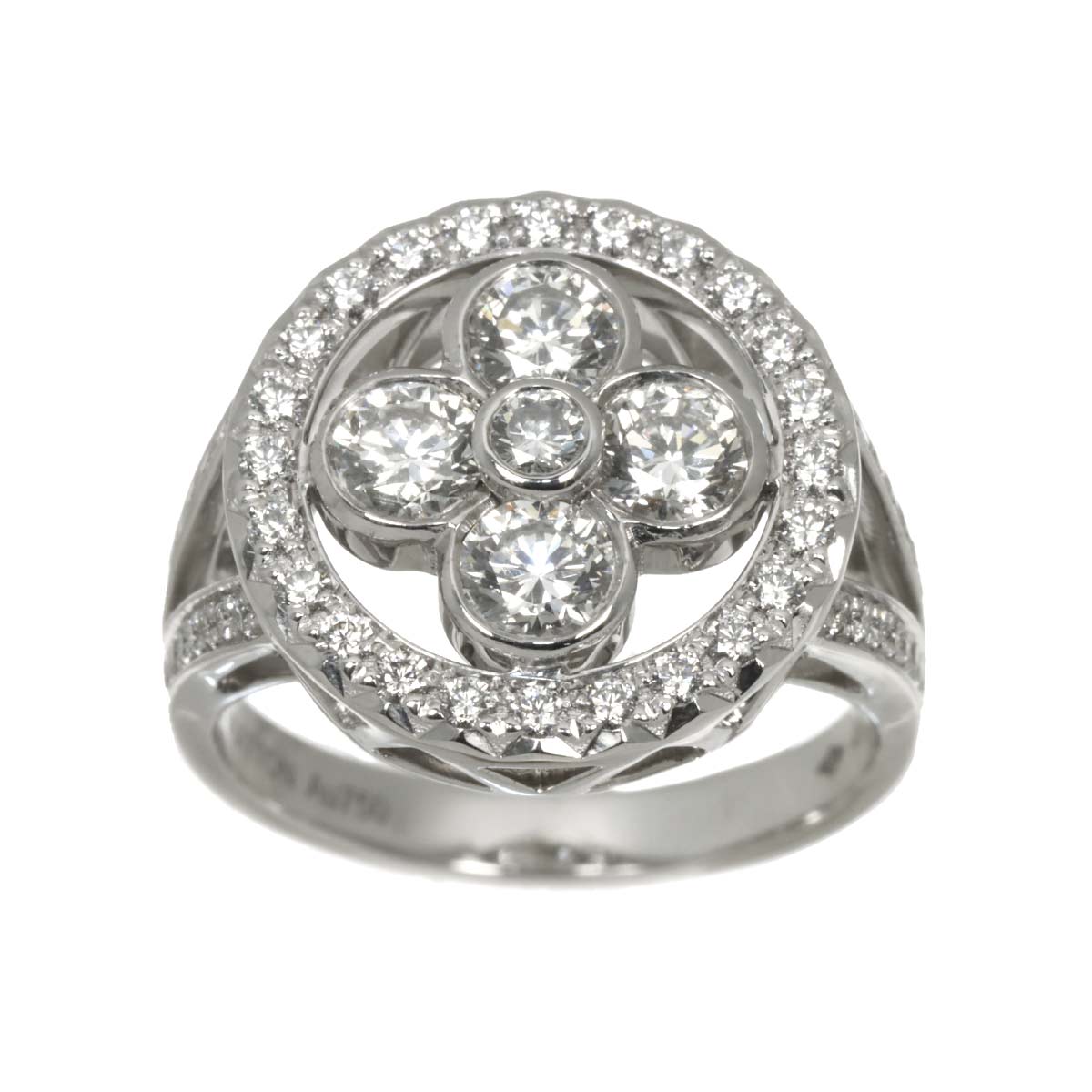 Blossom GM Diamond Ring 18K WG 750 size49 4.75-5(US)