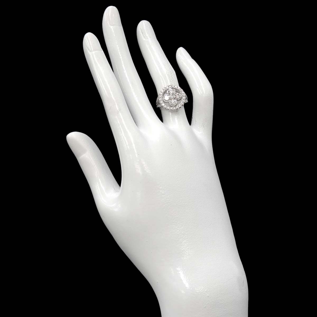 Blossom GM Diamond Ring 18K WG 750 size49 4.75-5(US)