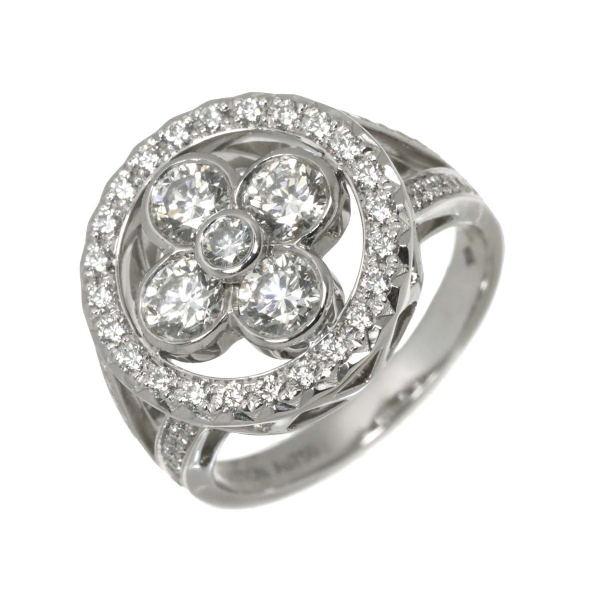 Blossom GM Diamond Ring 18K WG 750 size49 4.75-5(US)