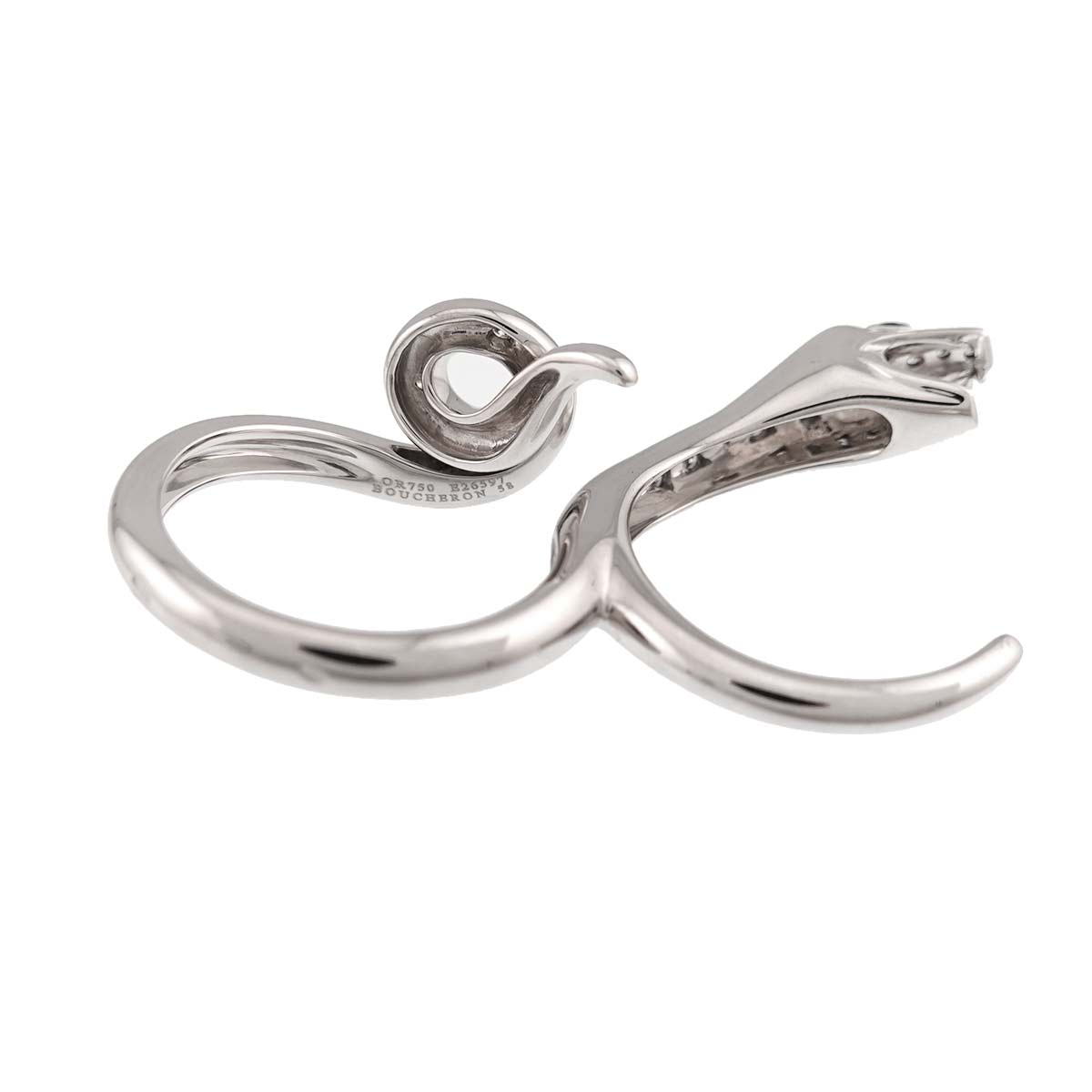 Diamond Ring 18K WG 750 Size58 8.25(US)