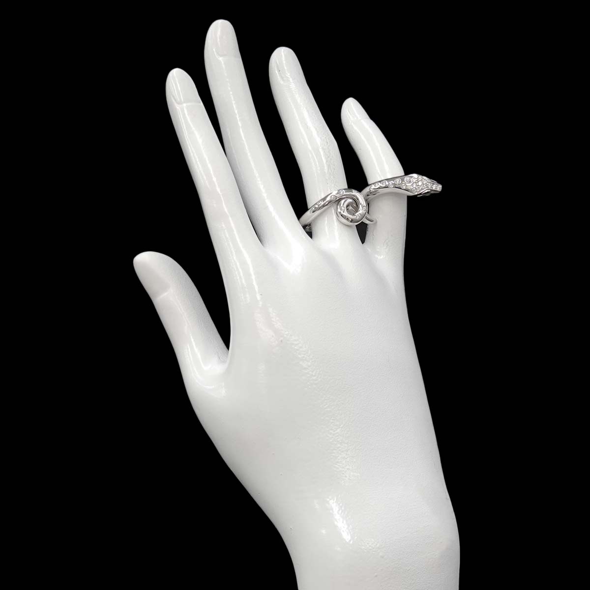 Diamond Ring 18K WG 750 Size58 8.25(US)