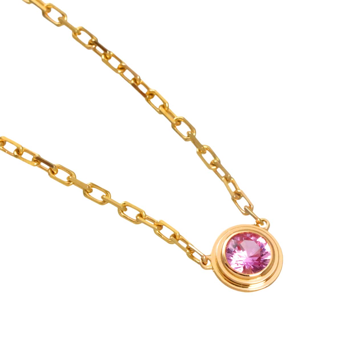 d Amour Sapphire Necklace 18K Pink Gold 750
