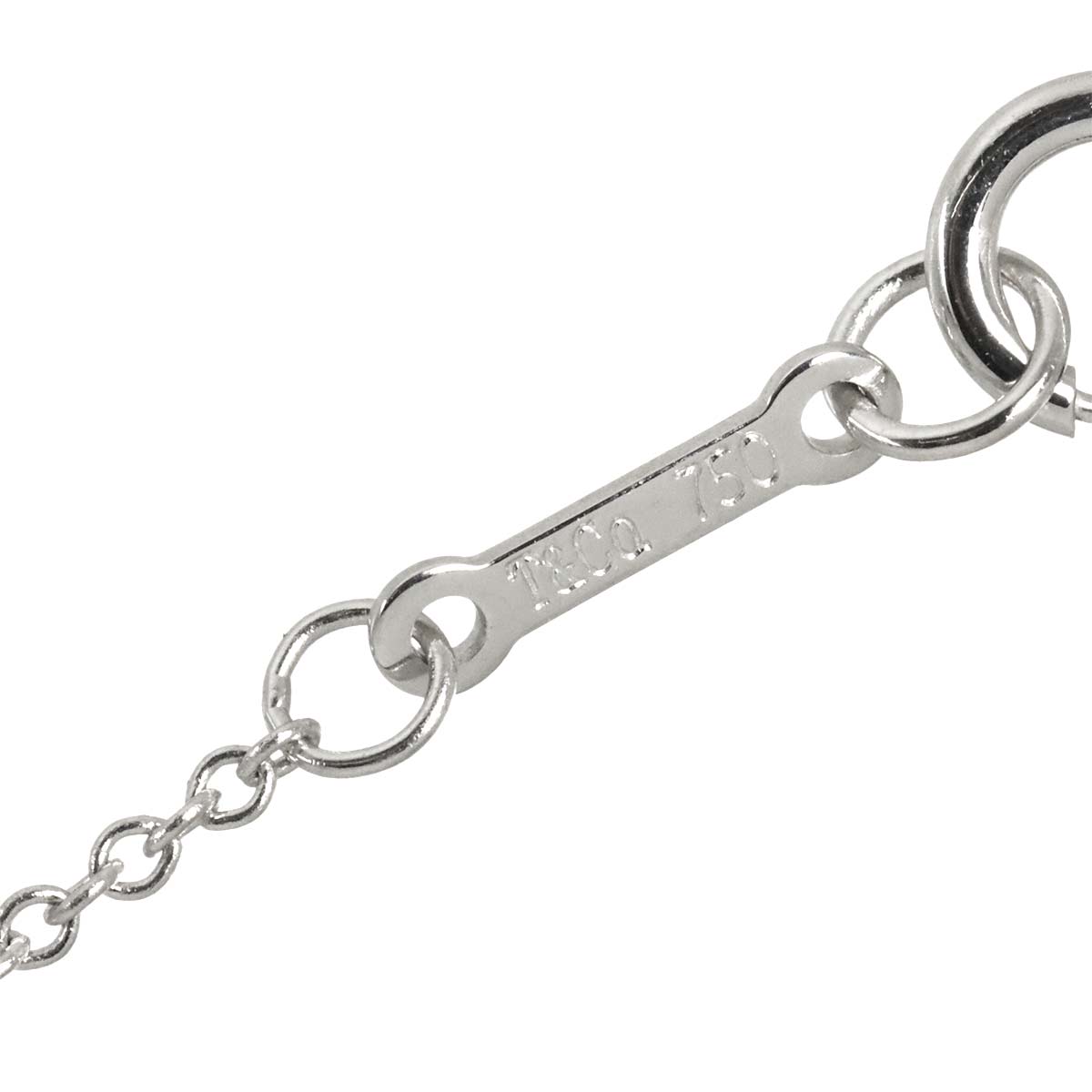 Heart Diamond Necklace 18K White Gold 750