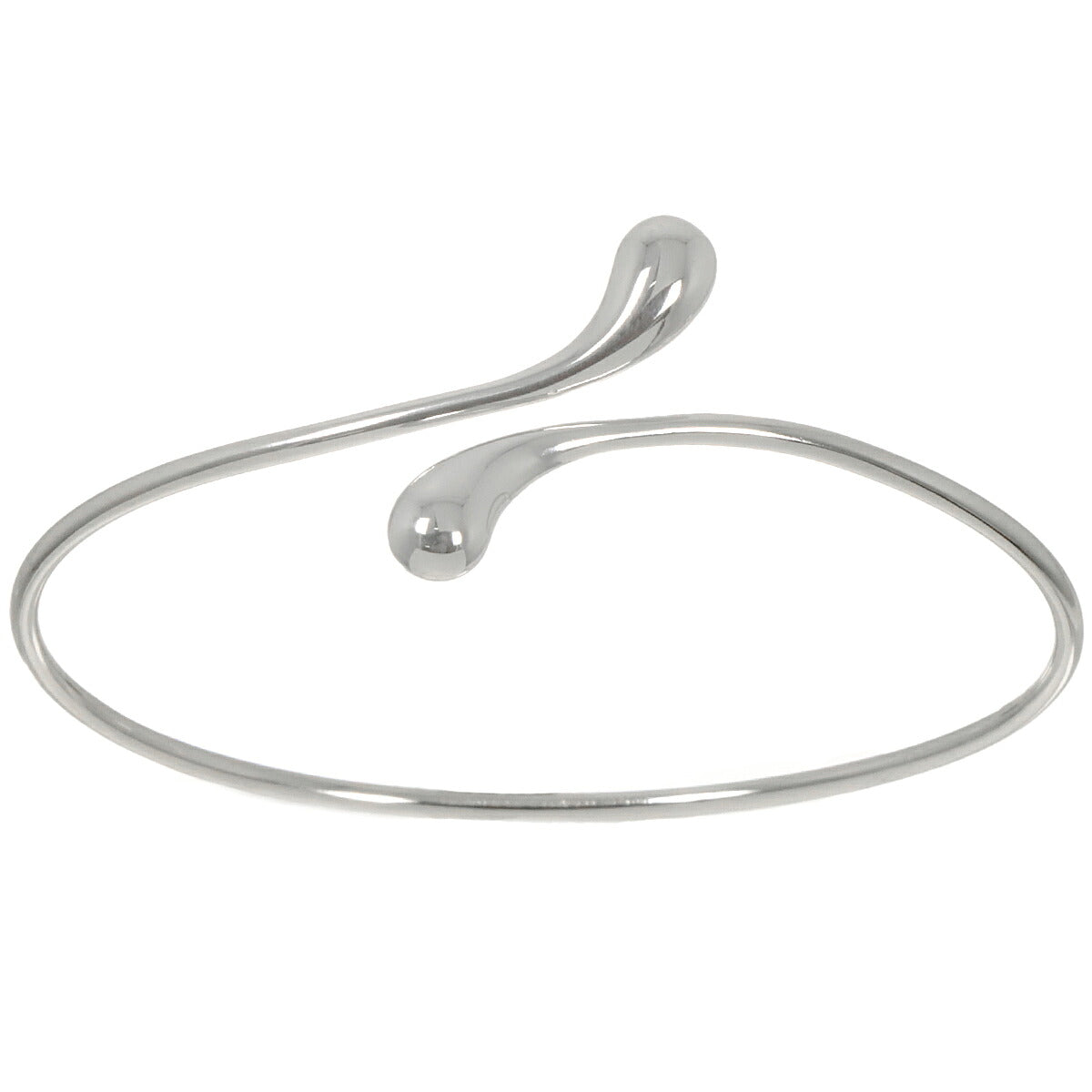 Double Teardrop Bangle Bracelet SV 925 Silver